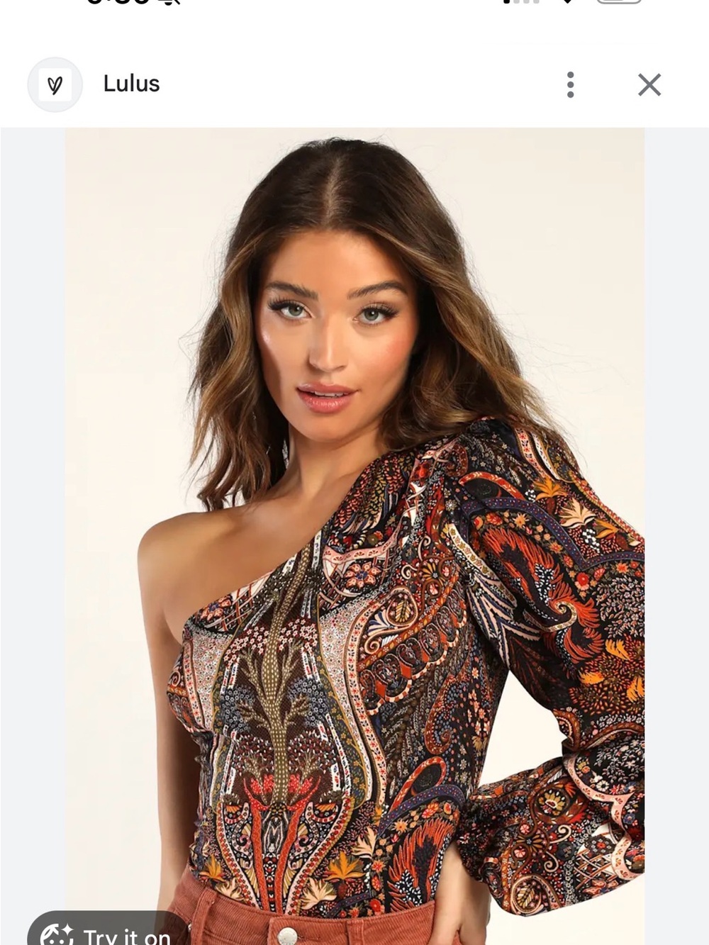 Lulus Mesmerizing Sight Black Multi Print One-Shoulder Bodysuit - Picture 8 of 14